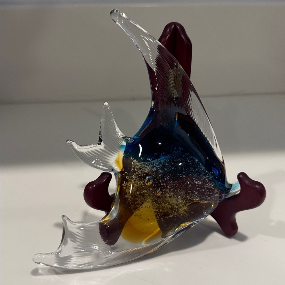 Vintage Hand-Blown Murano-Style Art Glass Fish Figurine